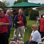 Christine's holding court.